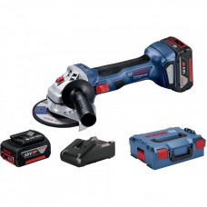 BOSCH GWS 18V-7 leņķa slīpmašīna 2x4 Ah L-Boxx